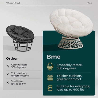 BME 40" Wicker Papasan Chair