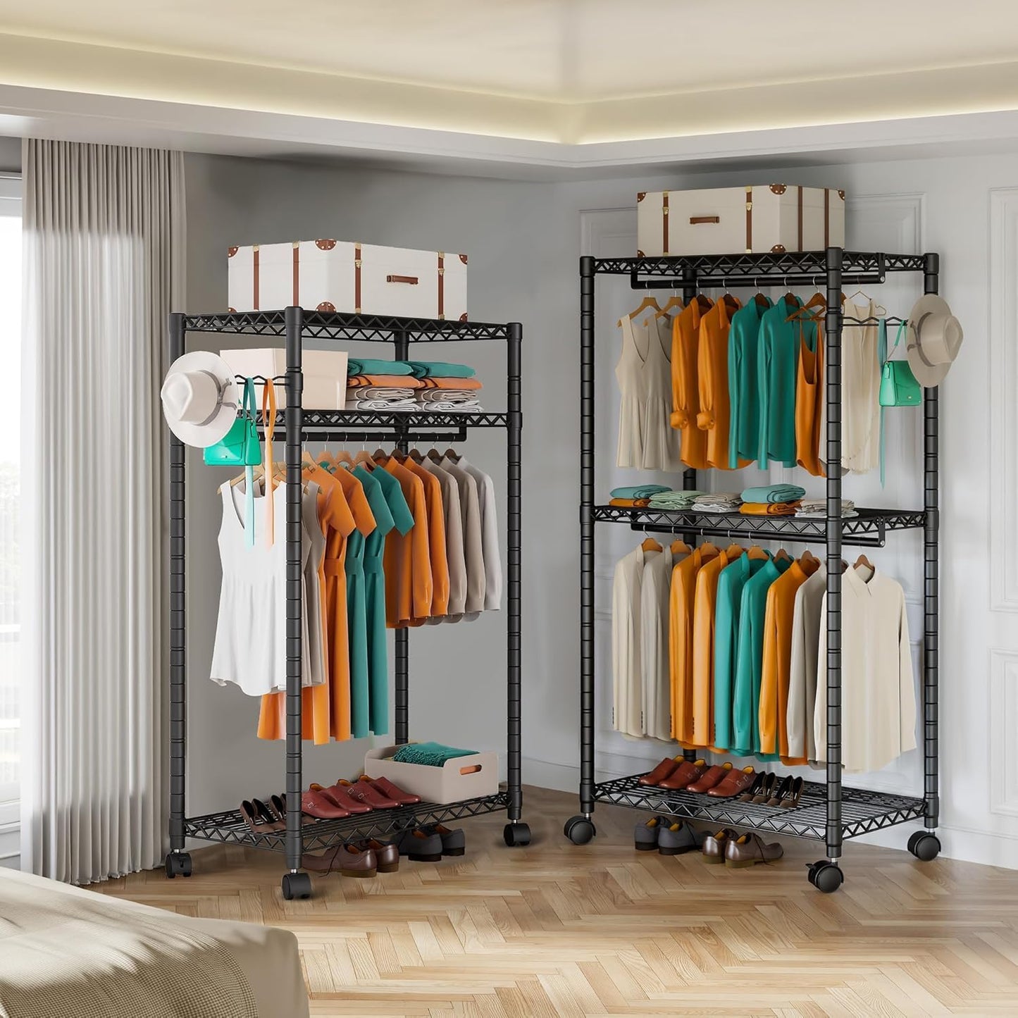PUNION 7-Tier Portable Garment Rack