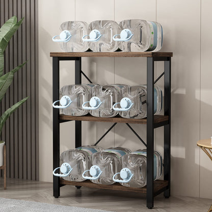 5-Tier Industrial Wood & Metal Bookcase