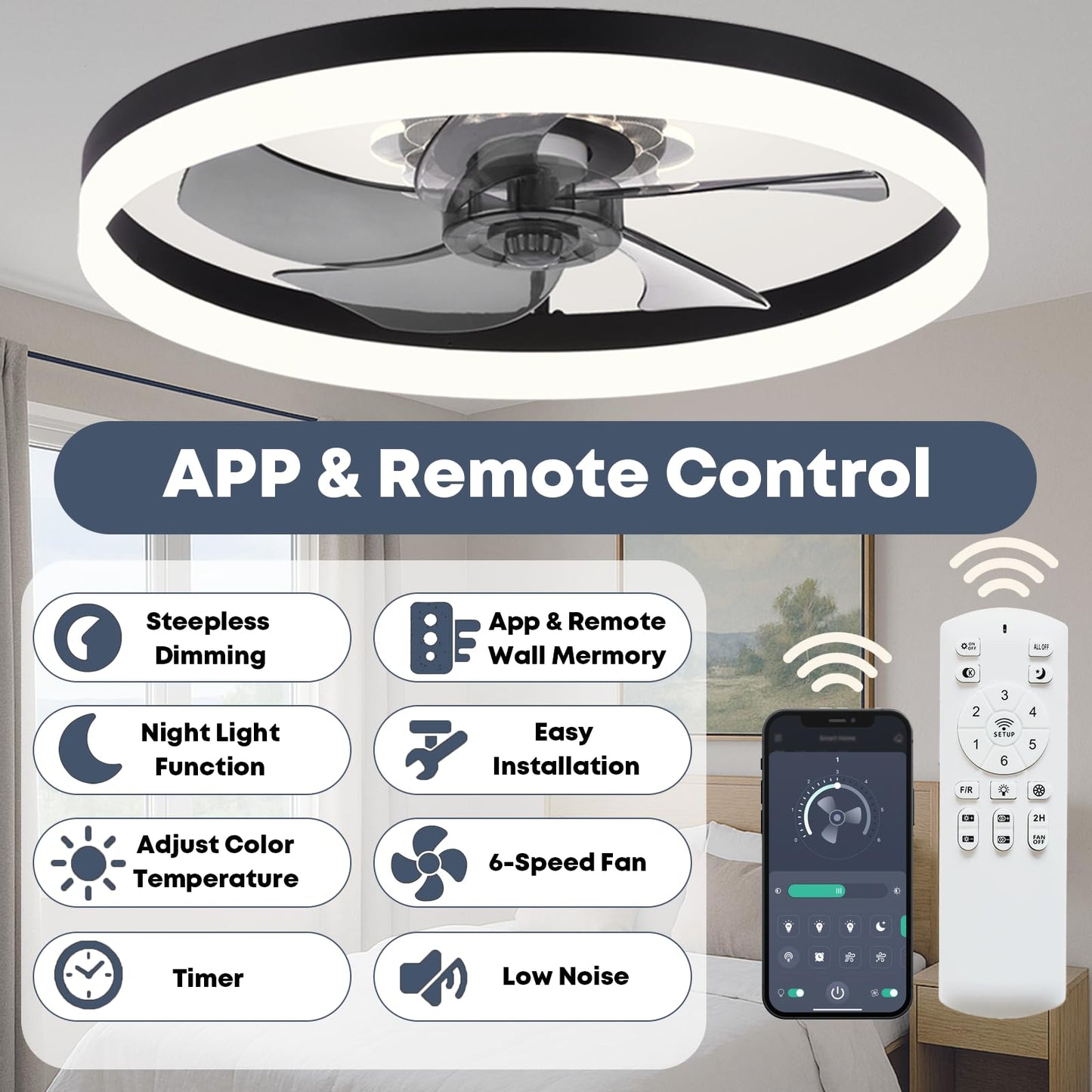 20" Ceiling Fan with Light