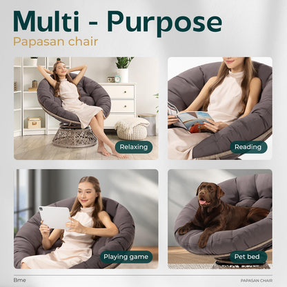 BME 40" Wicker Papasan Chair
