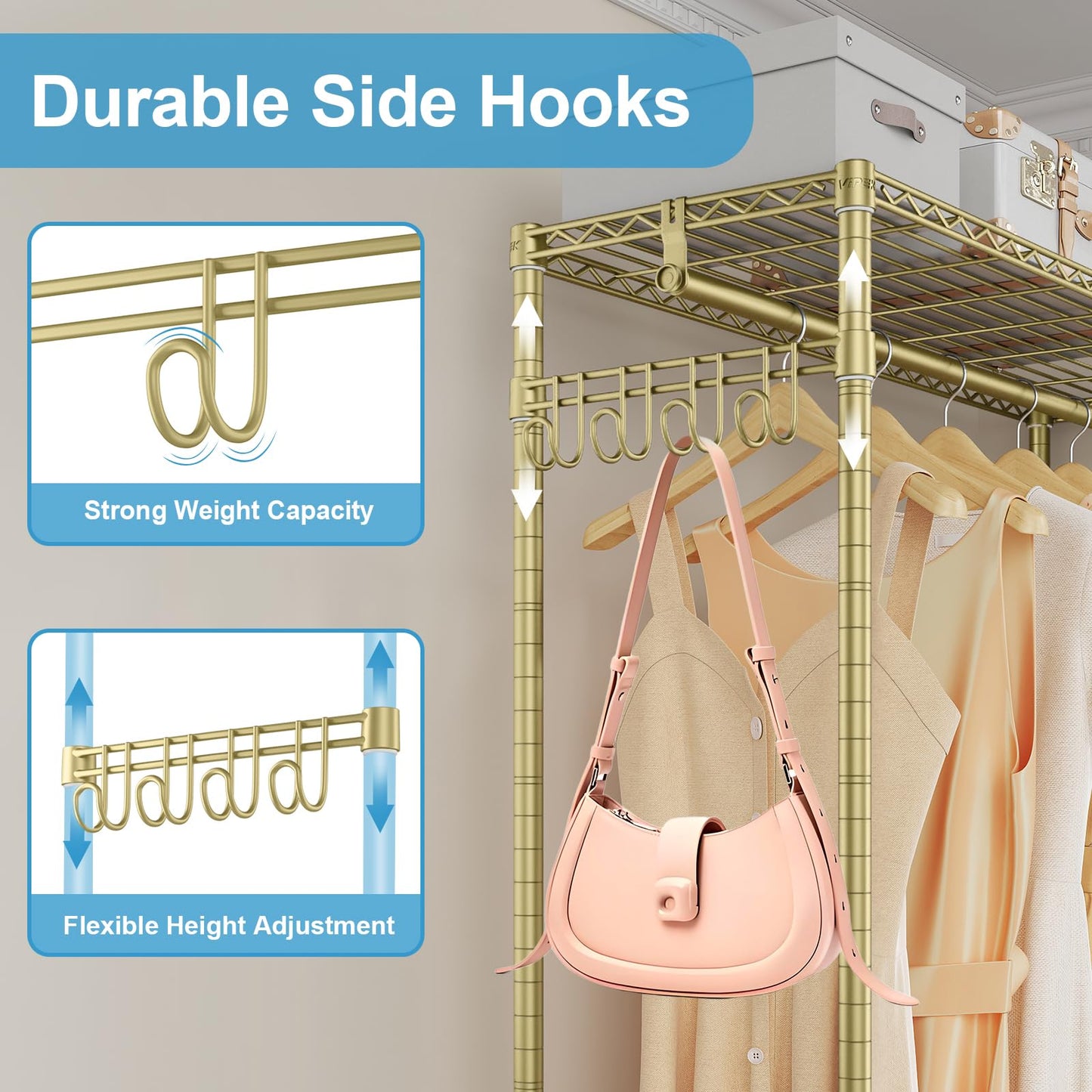 VIPEK R2 Rolling Clothes Rack with Wheels