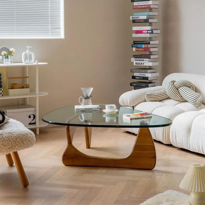 EASYSOUL 32" Glass Coffee Table