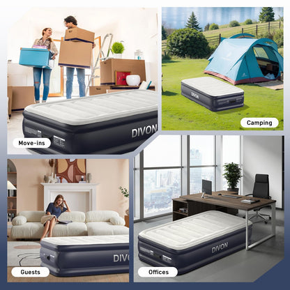 18" Queen Air Mattress with Built-In Pump