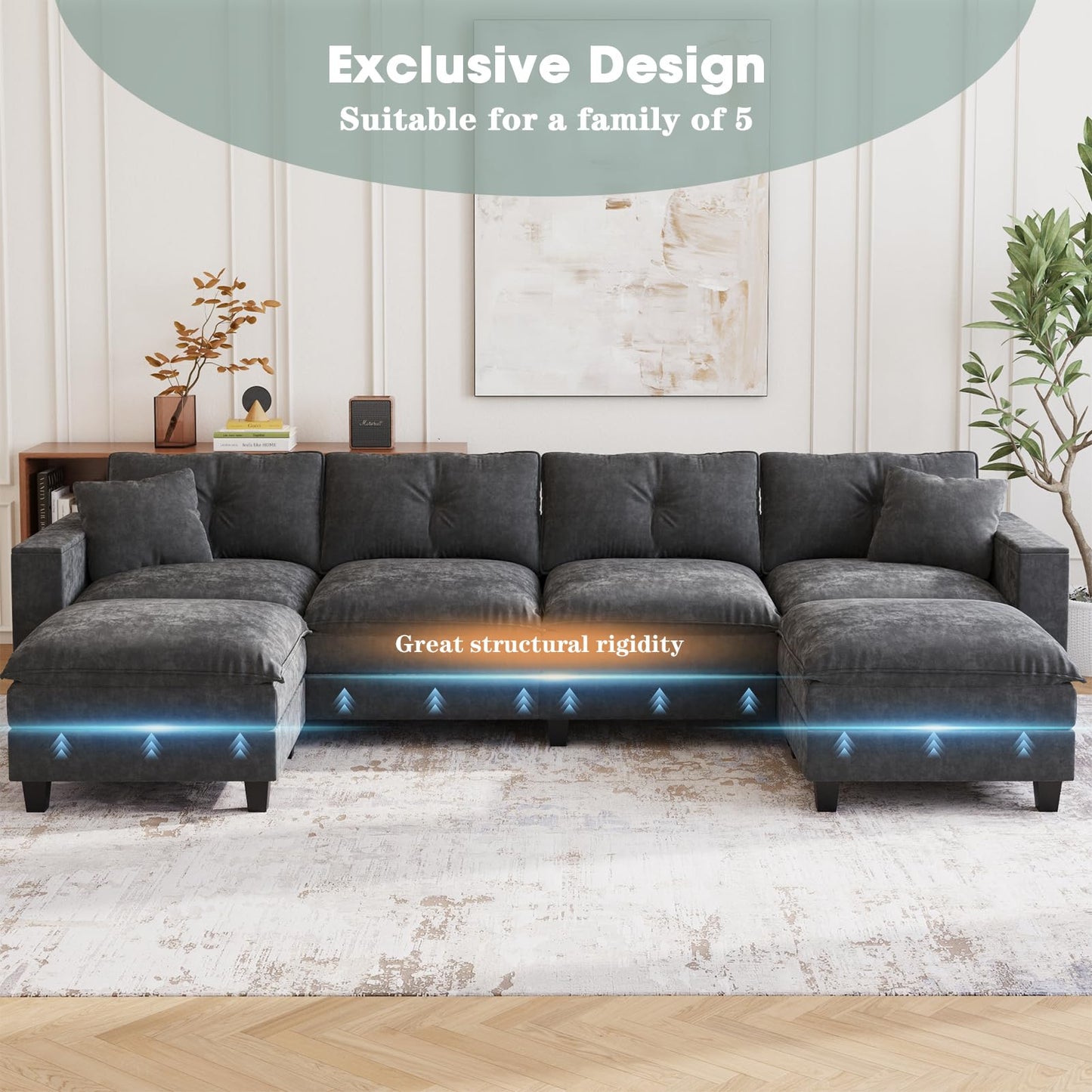 97" 5-Seater Modular Sofa – Beige