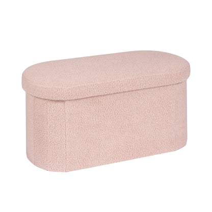FSOBEIIALEO 43.3" Sherpa Storage Ottoman Bench