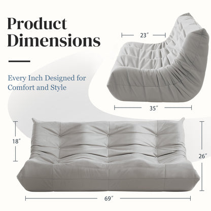 Dark Gray Bean Bag Chair