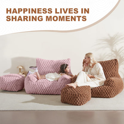 Giant Bean Bag Sofa with Ottoman
