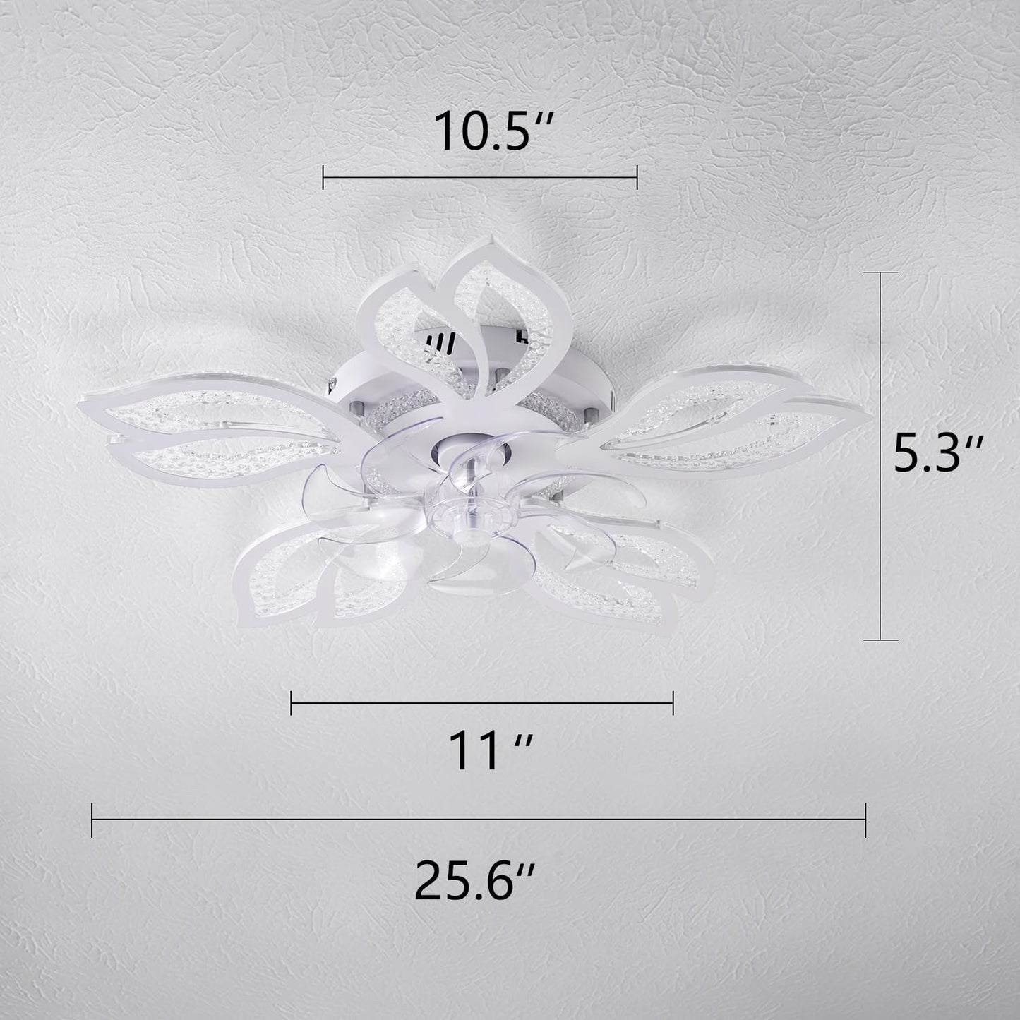32" Black Ceiling Fan with Light