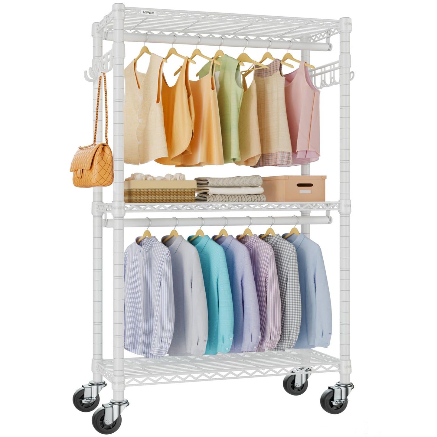 VIPEK R2 Rolling Clothes Rack with Wheels