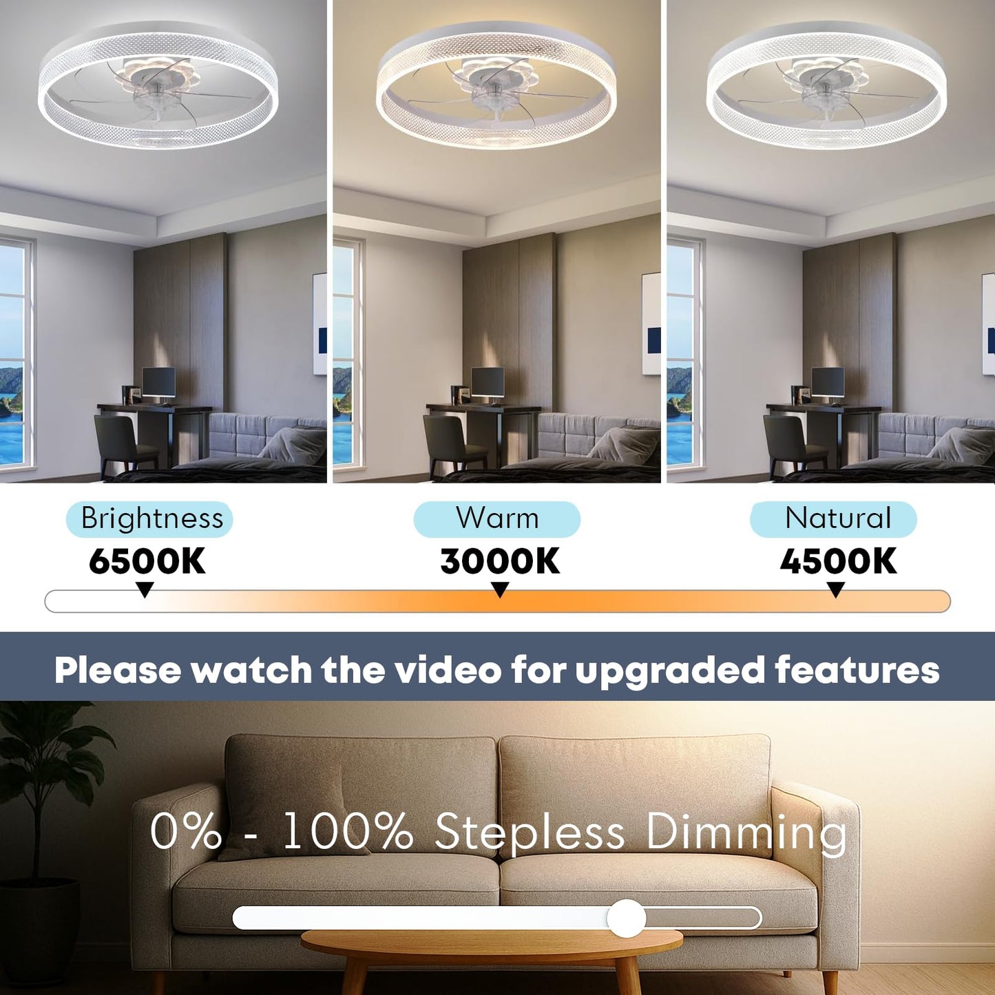 20" Ceiling Fan with Light
