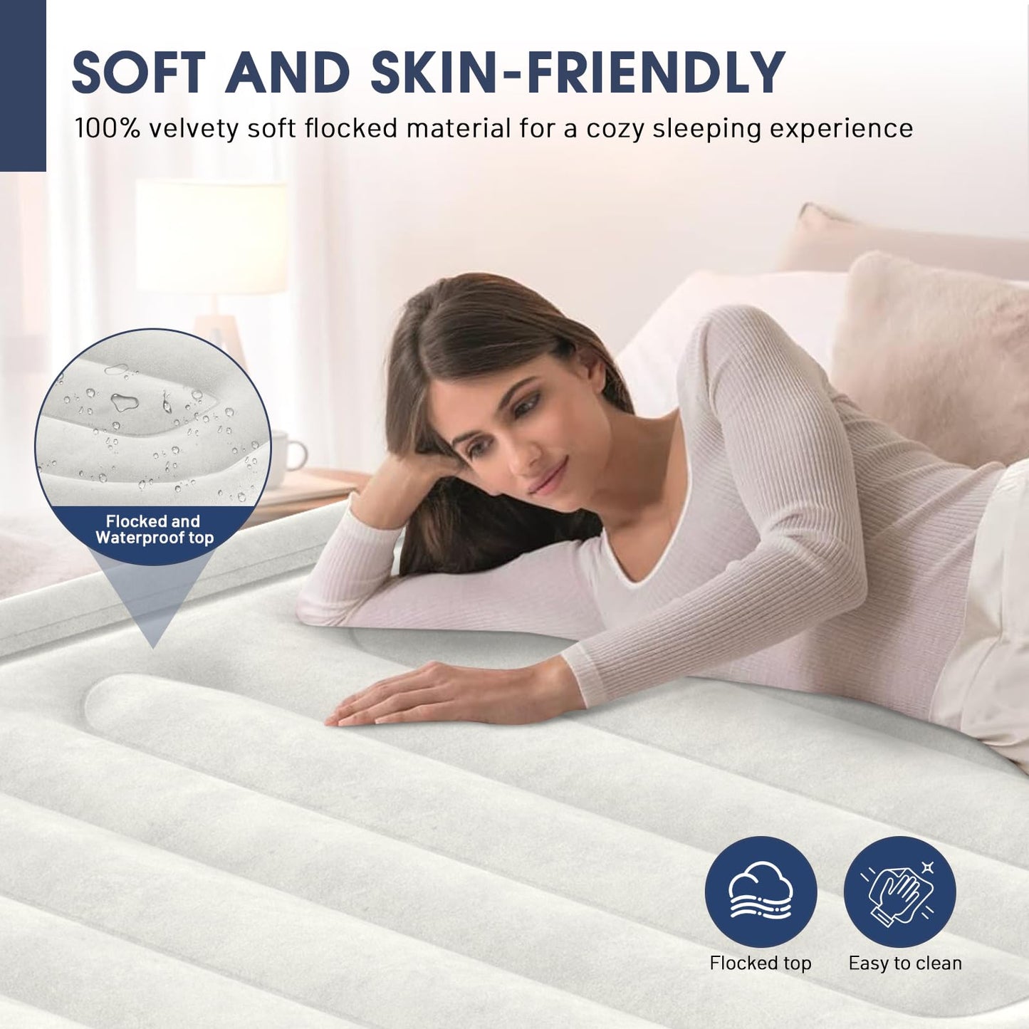 18" Queen Air Mattress with Built-In Pump