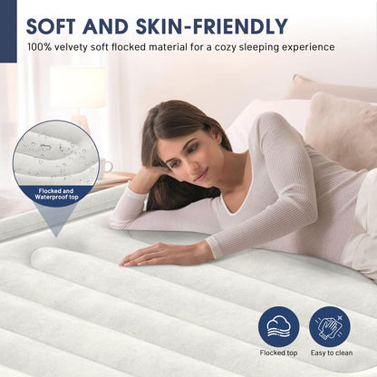 18" Queen Air Mattress with Built-In Pump