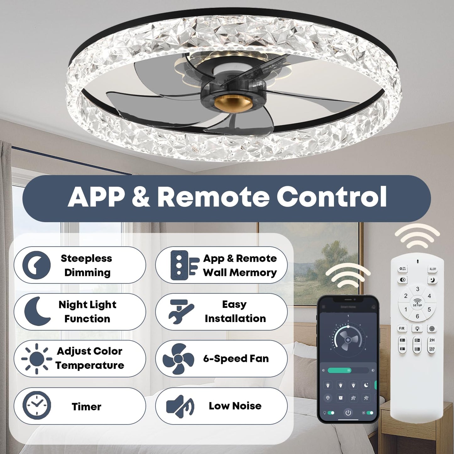20" Ceiling Fan with Light