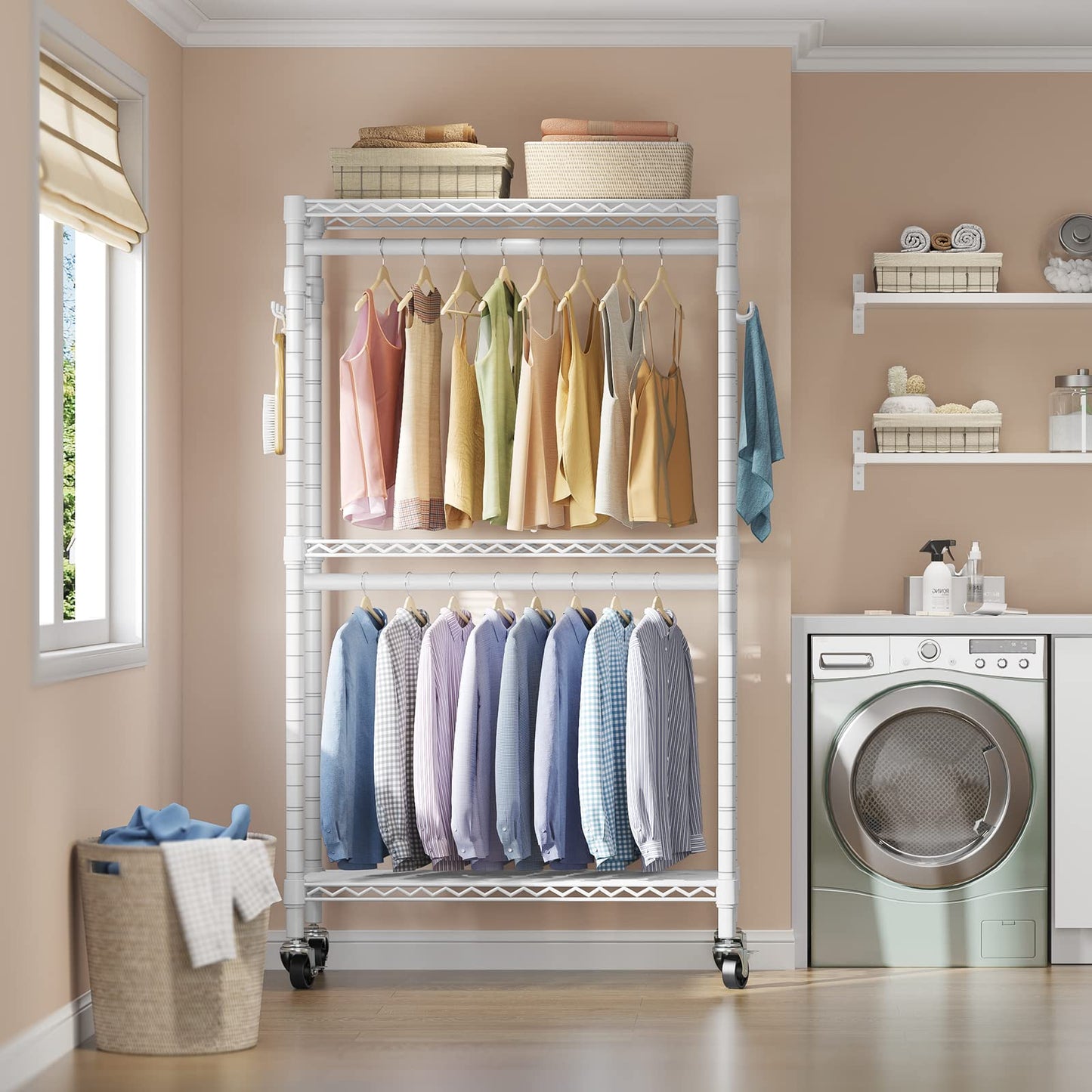 VIPEK R2 Rolling Clothes Rack with Wheels