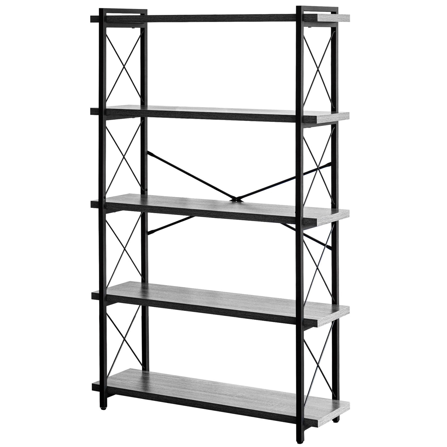 HCHQHS 4-Tier Industrial Bookshelf