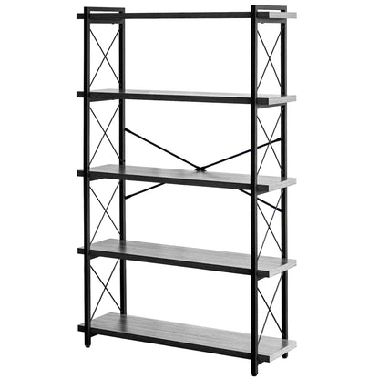HCHQHS 4-Tier Industrial Bookshelf