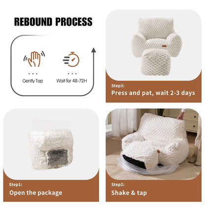Giant Bean Bag Sofa with Ottoman