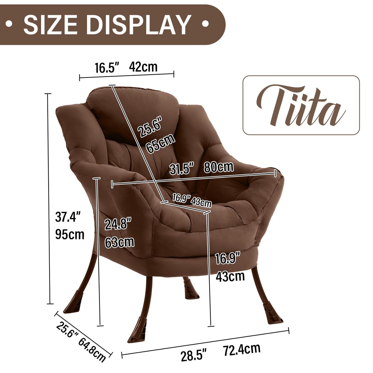 Tiita Velvet Lounge Chair with Ottoman