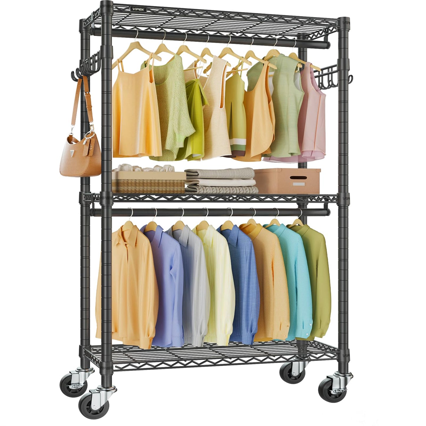 VIPEK R2 Rolling Clothes Rack with Wheels