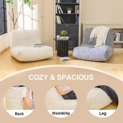 Bean Bag Chair for Adults (Grey)