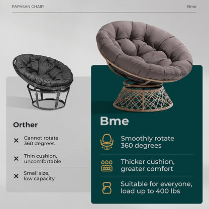 BME 40" Wicker Papasan Chair