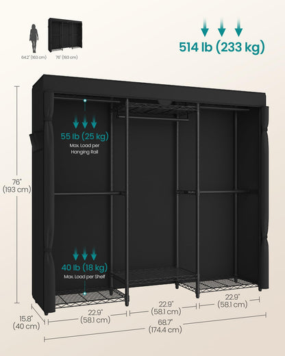 SONGMICS Heavy-Duty Portable Clothes Rack