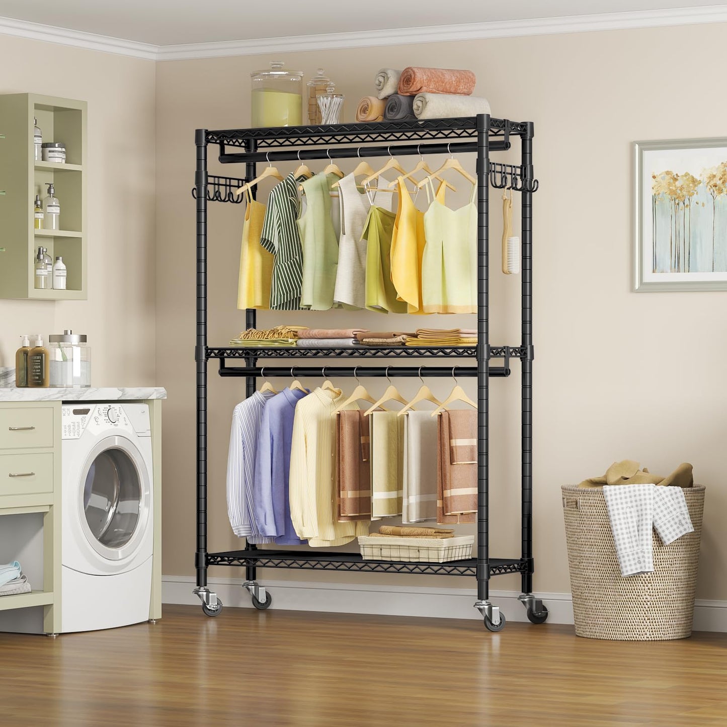 VIPEK R2 Rolling Clothes Rack with Wheels