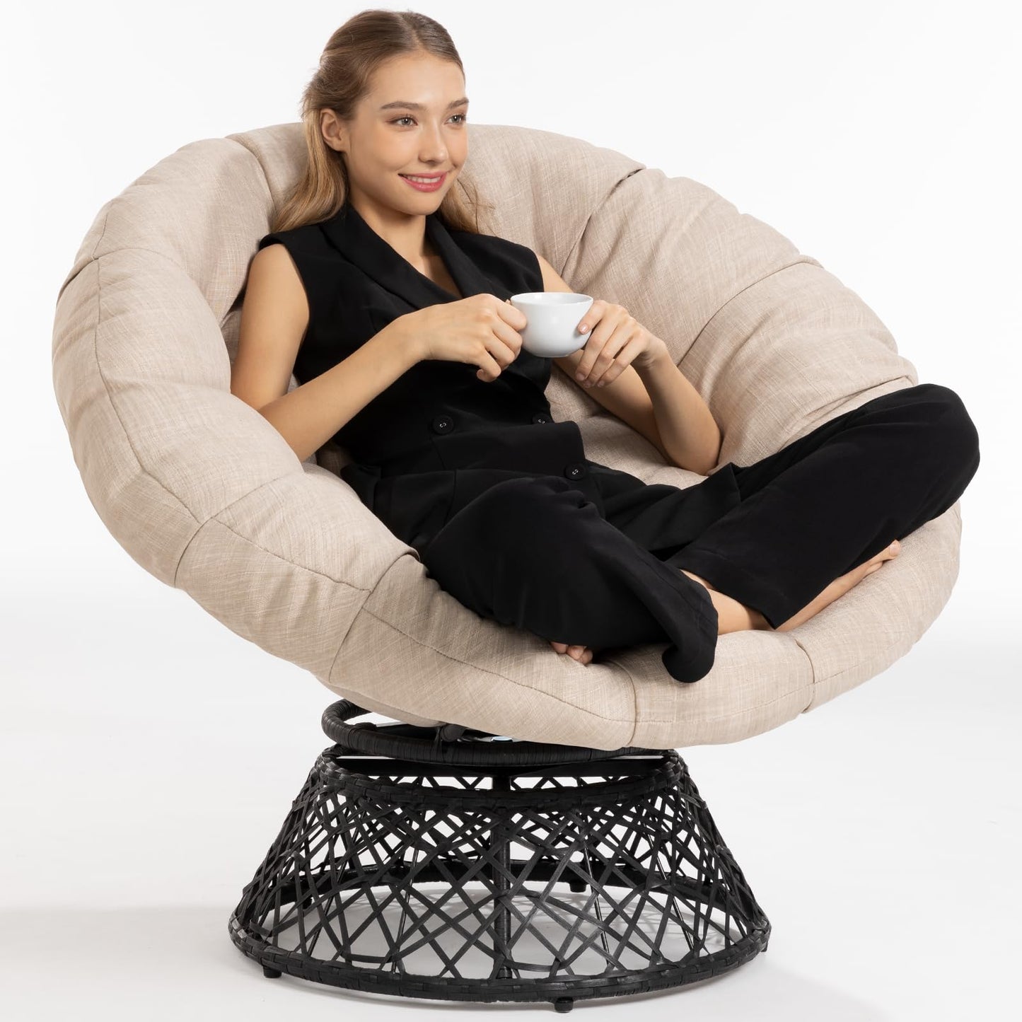 BME 40" Wicker Papasan Chair