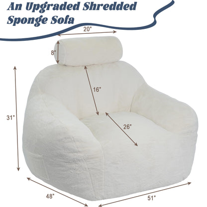 Large Bean Bag Chair with Pillow