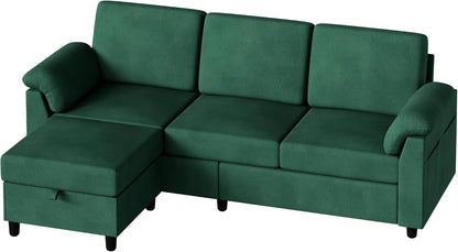 Vongrasig 79" L-Shaped Sofa, Grey