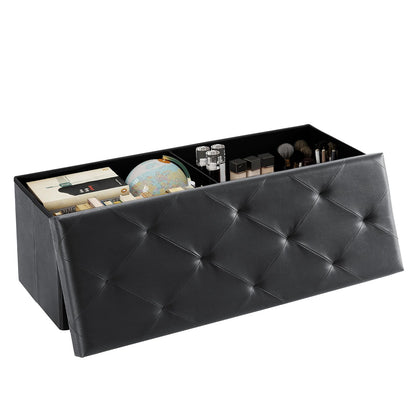 DUMOS 30" Foldable Storage Ottoman Bench