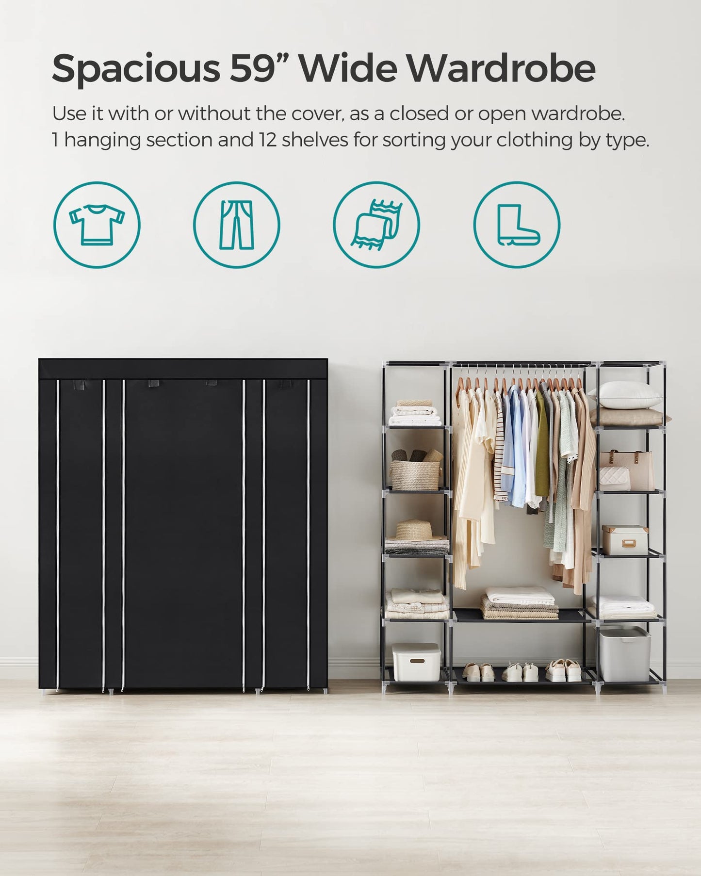 SONGMICS Portable Closet Wardrobe