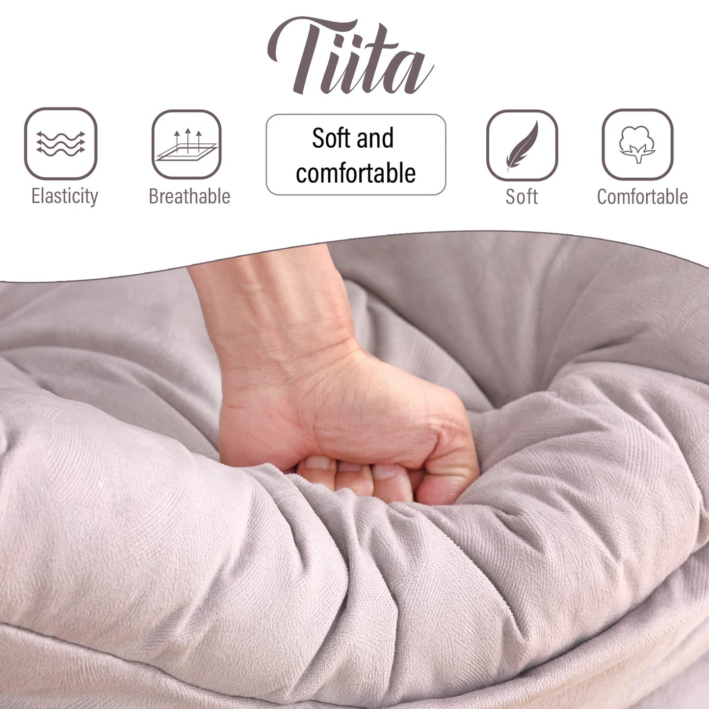 Tiita Velvet Lounge Chair with Ottoman