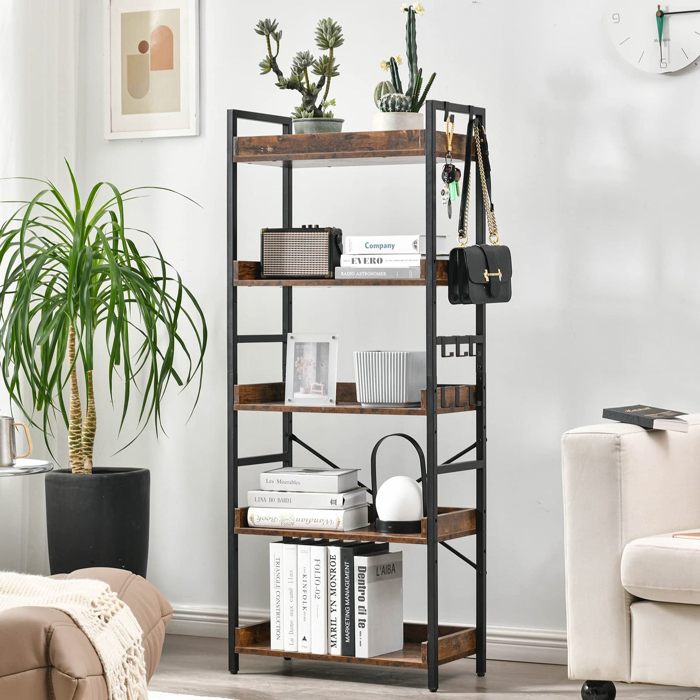 HCHQHS 6-Tier Bookcase