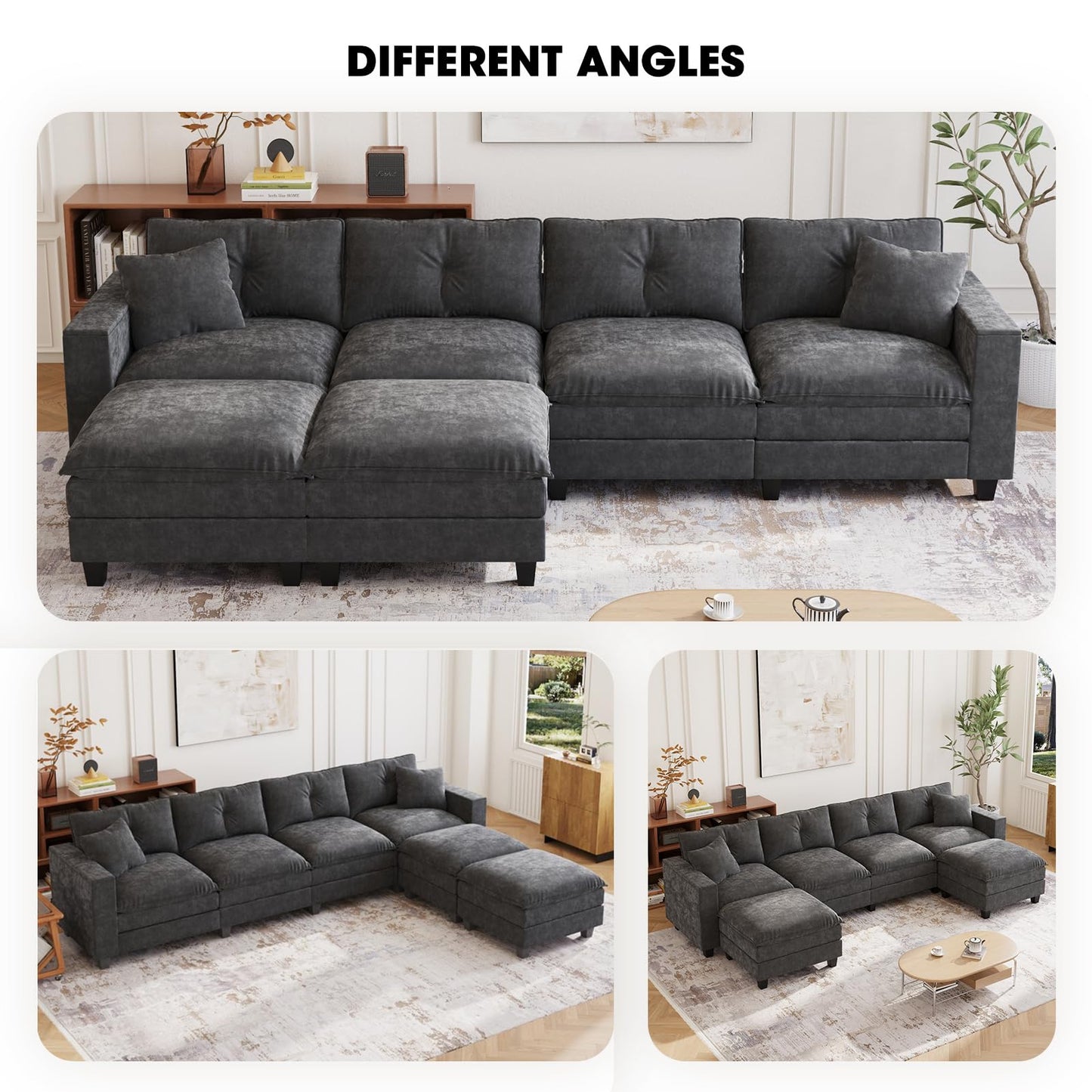 97" 5-Seater Modular Sofa – Beige