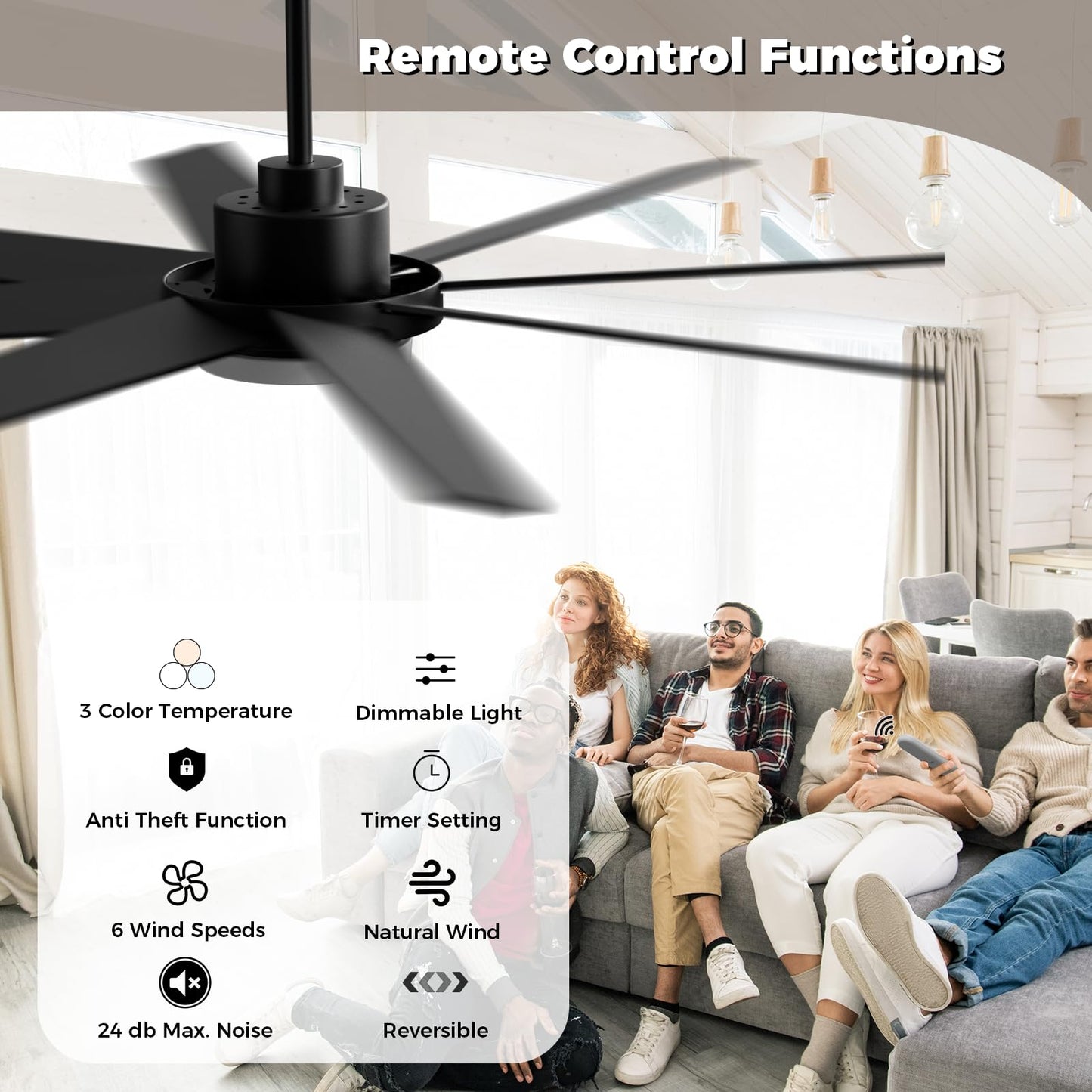72" LED Ceiling Fan