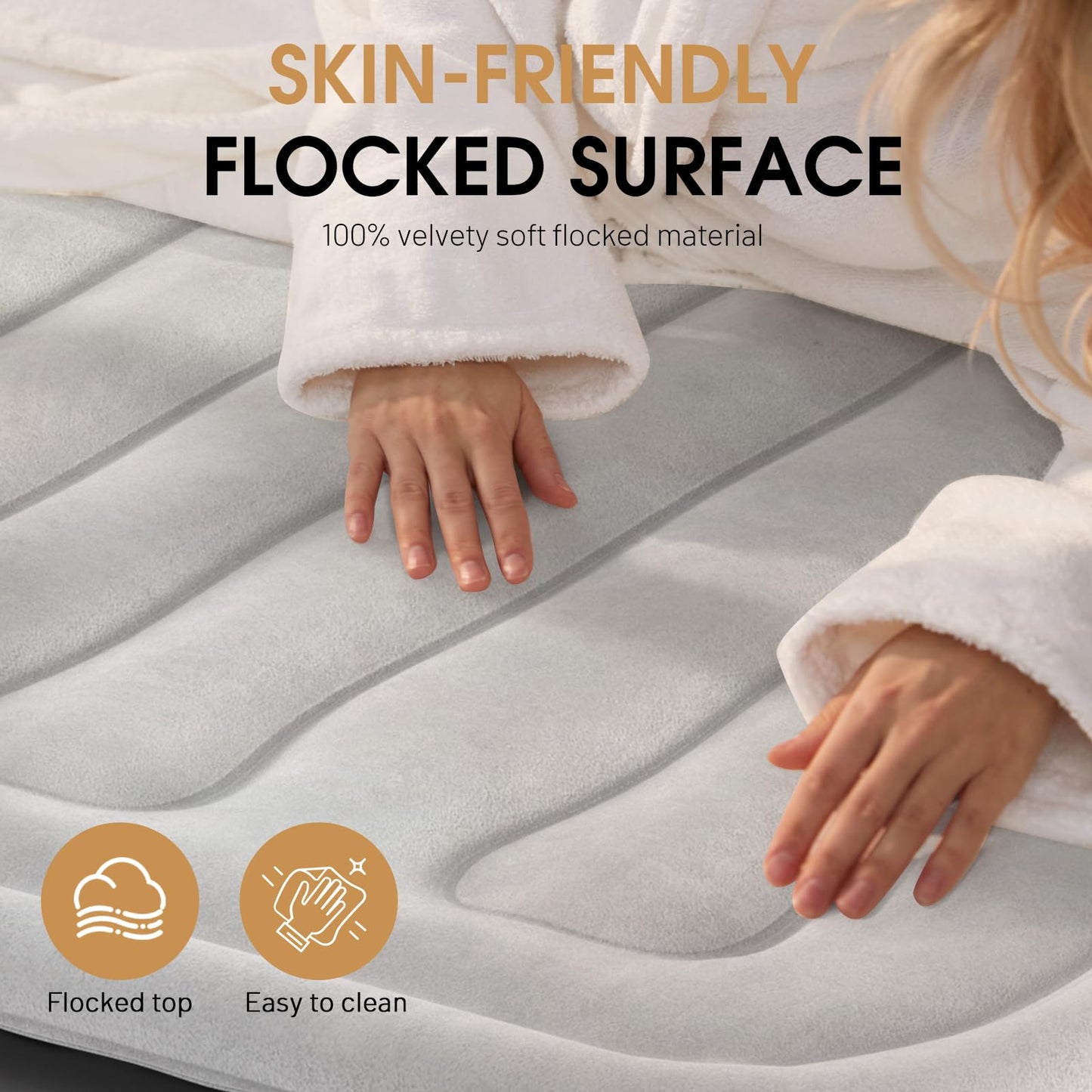 DIVON 18" Queen Air Mattress with Built-In Pump