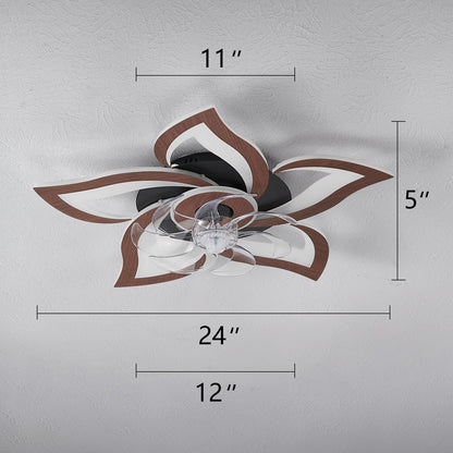 32" Black Ceiling Fan with Light