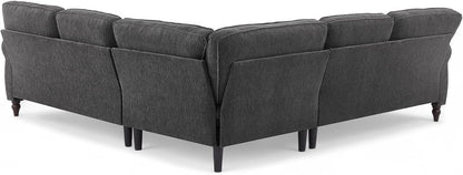 101" L-Shaped Grey 5-Seater Sofa