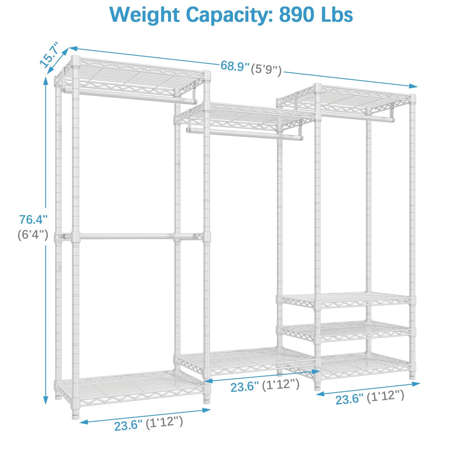 VIPEK V5 Heavy Duty Portable Clothes Rack