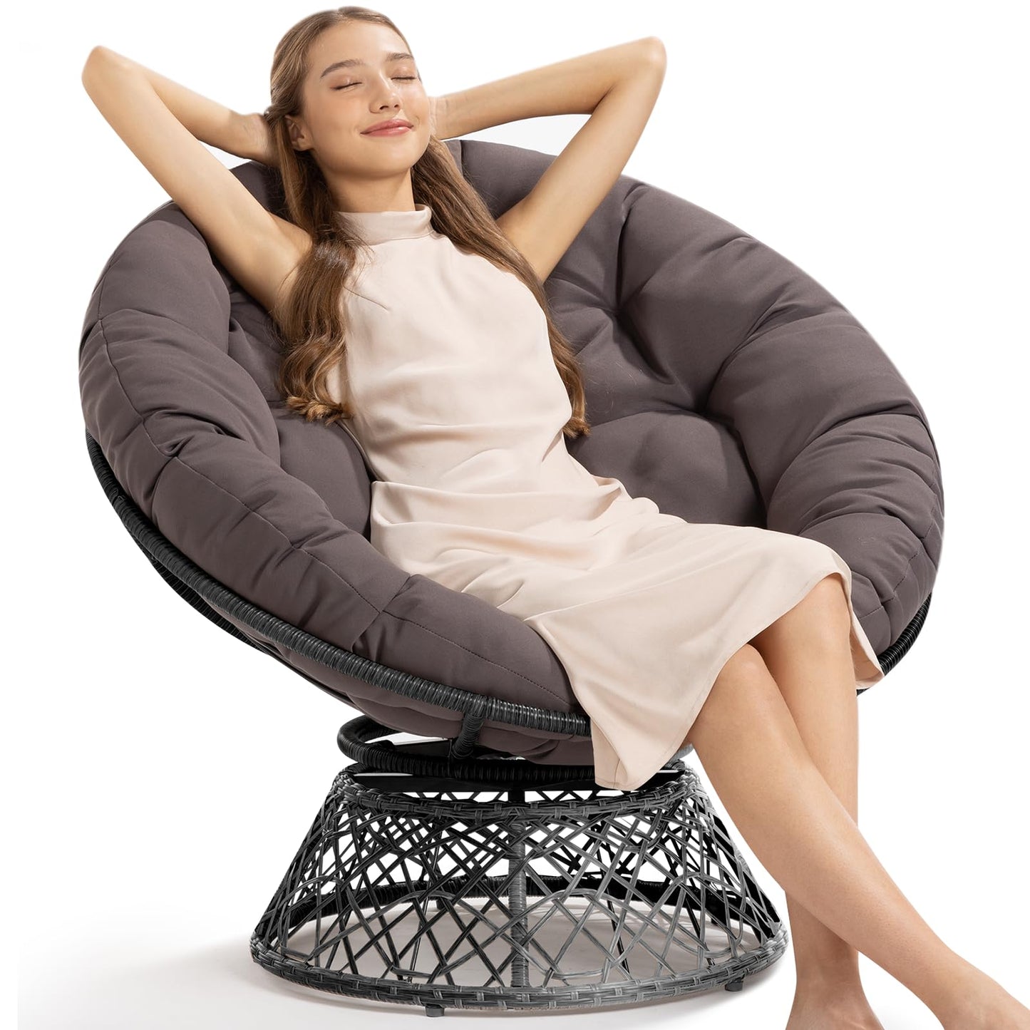 BME 40" Wicker Papasan Chair