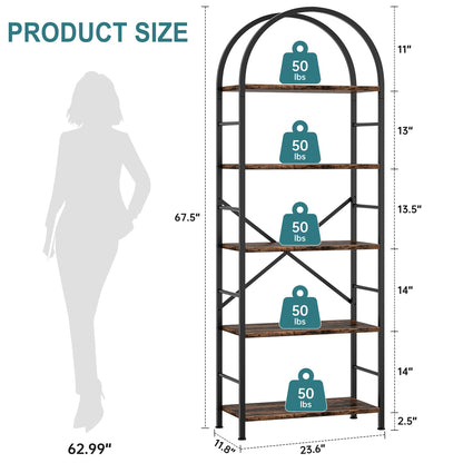 Shintenchi 5-Tier Bookshelf