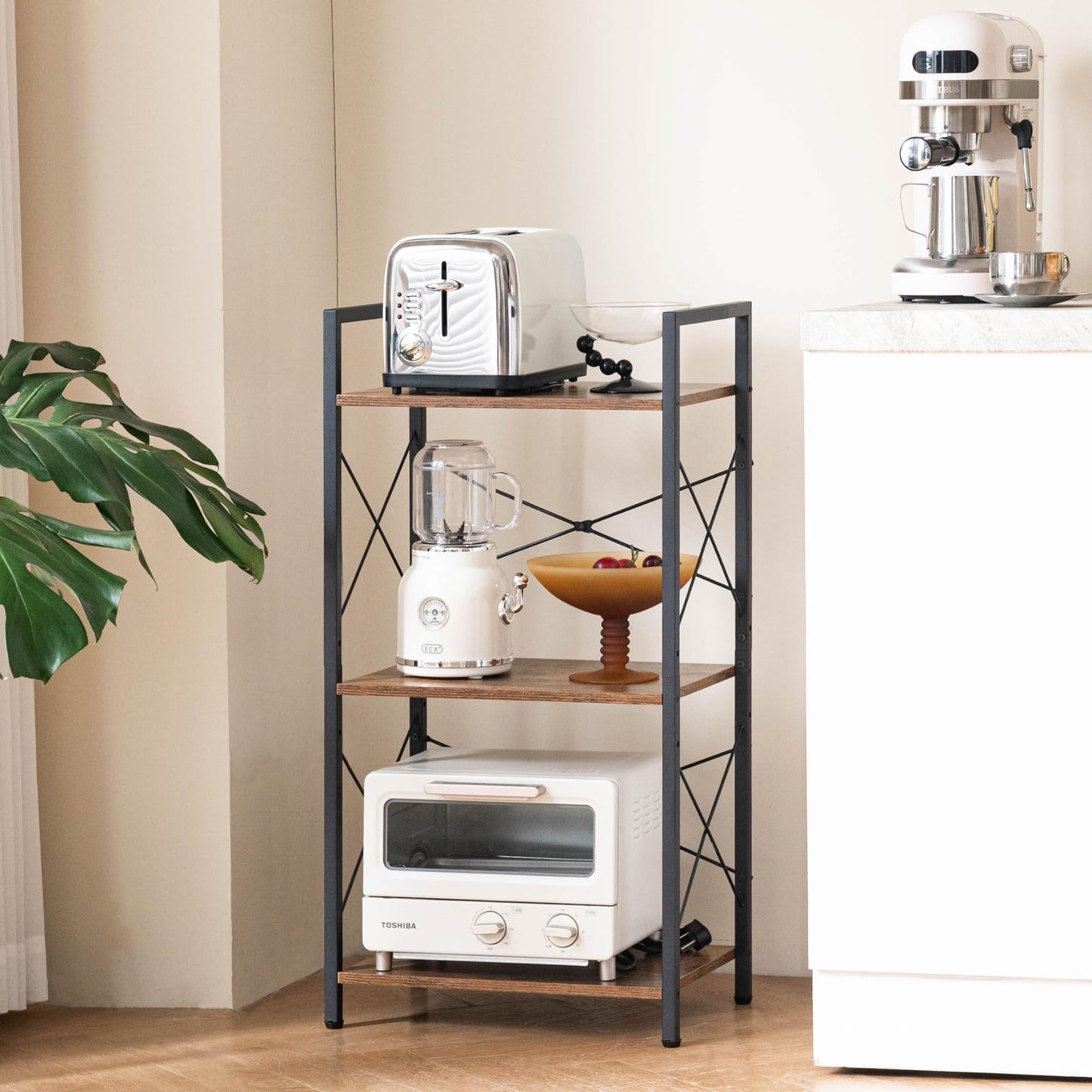 HCHQHS 4-Tier Industrial Bookshelf