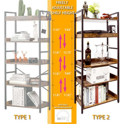 HCHQHS 6-Tier Bookcase