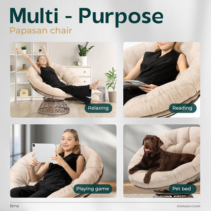 BME 40" Wicker Papasan Chair