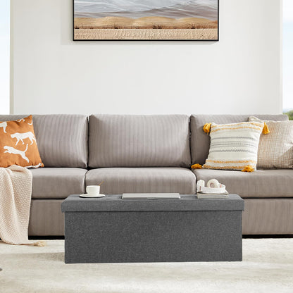 DUMOS 30" Foldable Storage Ottoman Bench
