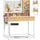 Small Vanity Desk with Mirror, Lights & Storage
