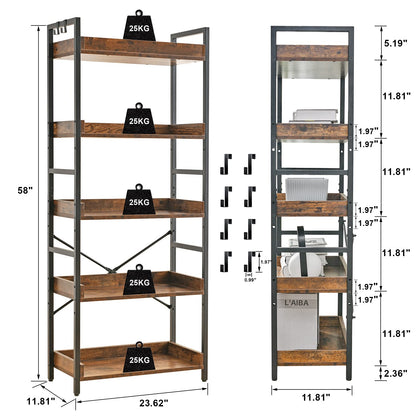 HCHQHS 6-Tier Bookcase