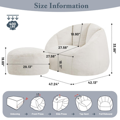 Giant Bean Bag Chair – Beige